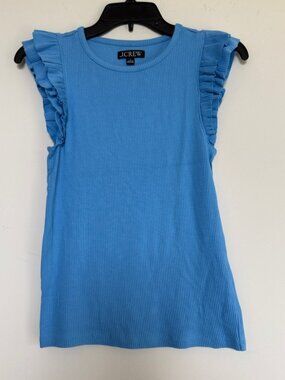 Flutter-Sleeve Tank - Sky Blue